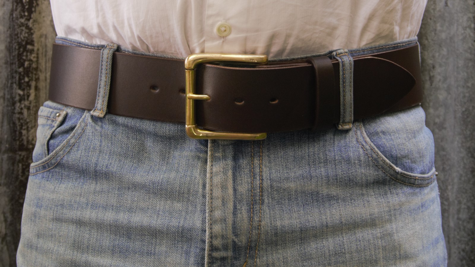 Men’s 2 inch Chestnut Leather Belt