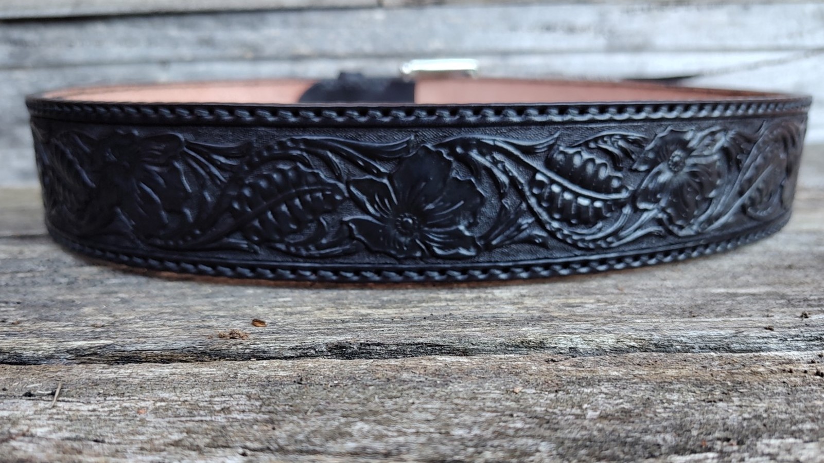 Men’s 2 inch Wide Leather Belt Hand Carved, Tooled & Saddle Stitched ...