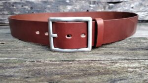 Men's 1-7/8 inch Cognac Leather Belt